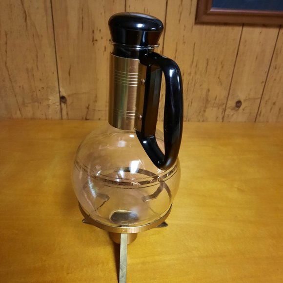 Source Unknown Kitchen Vintage Glass Coffee Pot With Warmer Stand